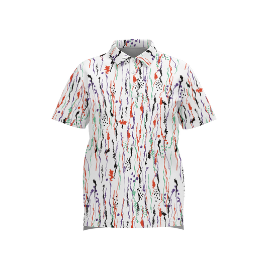 Billy Elbows Spattered Paint Golf Polo