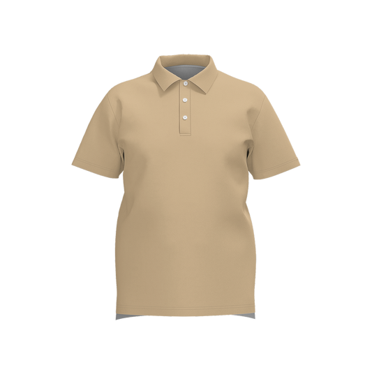 Billy Elbows Tan Golf Polo