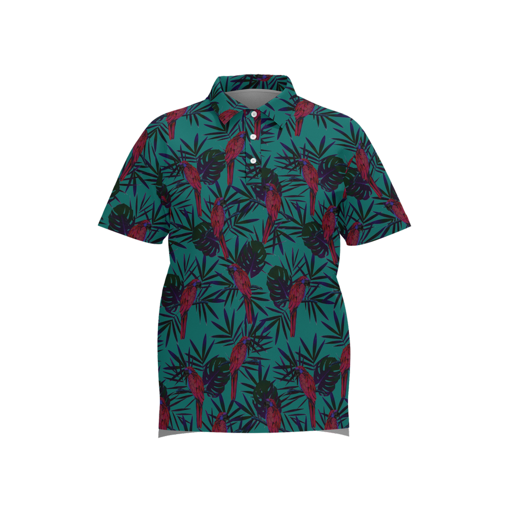 Billy Elbows Dark and Tropical Golf Polo