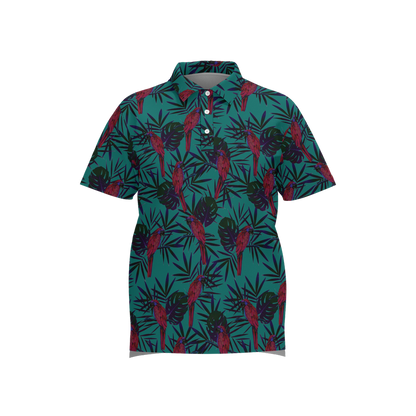 Billy Elbows Dark and Tropical Golf Polo